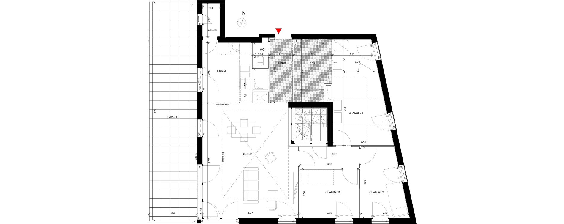 Appartement T4 de 96,46 m2 &agrave; Saint-Germain-En-Laye Pontel-schnapper