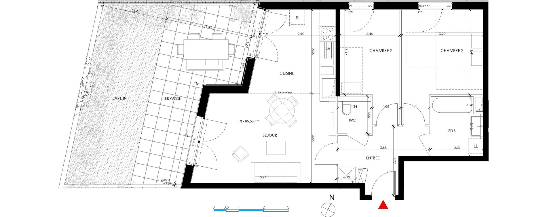 Appartement T3 de 65,49 m2 &agrave; Saint-Germain-En-Laye Pontel-schnapper