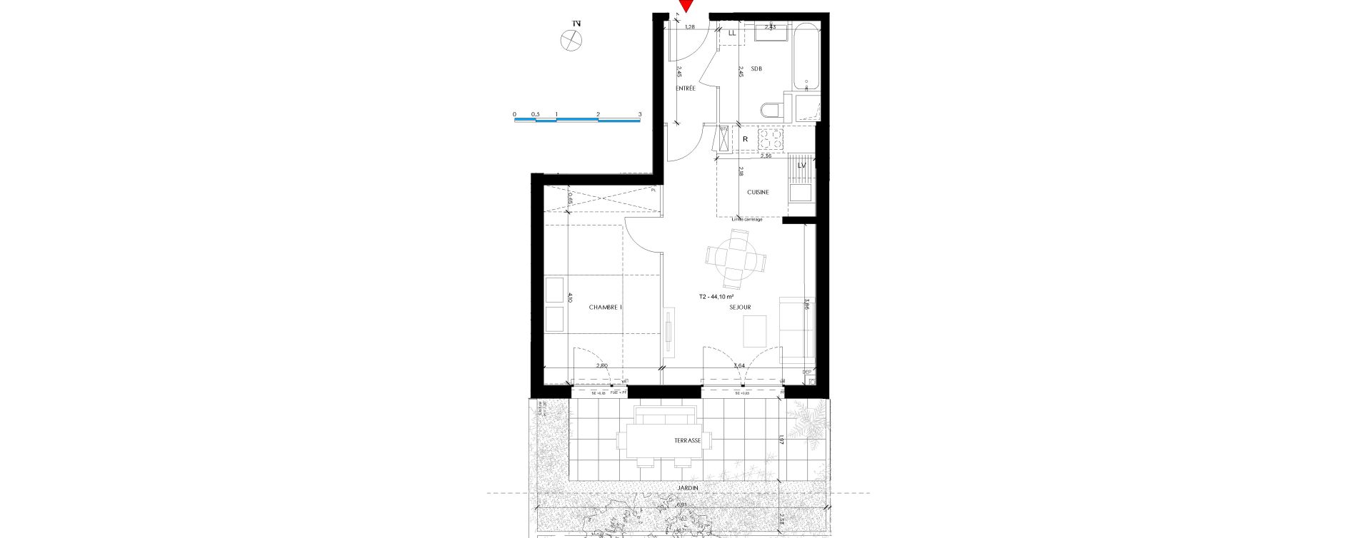 Appartement T2 de 44,13 m2 &agrave; Saint-Germain-En-Laye Pontel-schnapper