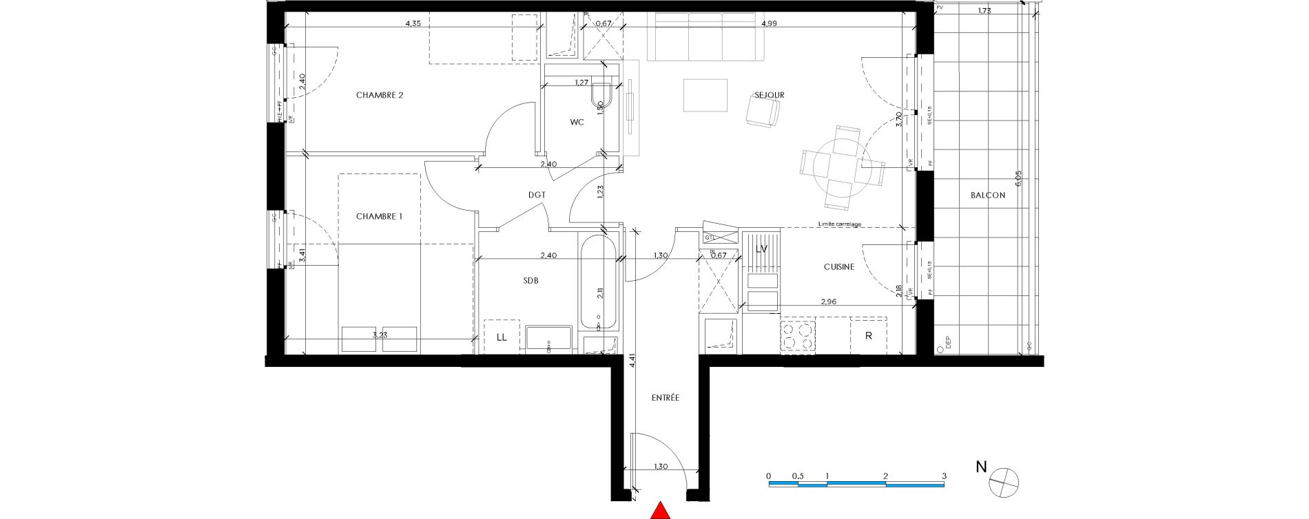 Appartement T3 de 62,98 m2 &agrave; Saint-Germain-En-Laye Pontel-schnapper