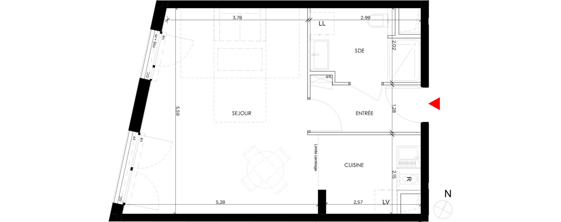 Appartement T2 de 38,77 m2 &agrave; Saint-Germain-En-Laye Pontel-schnapper