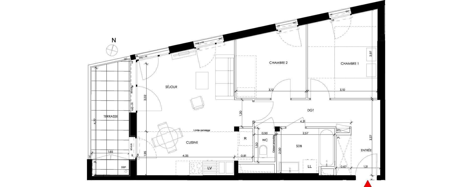 Appartement T3 de 63,85 m2 &agrave; Saint-Germain-En-Laye Pontel-schnapper