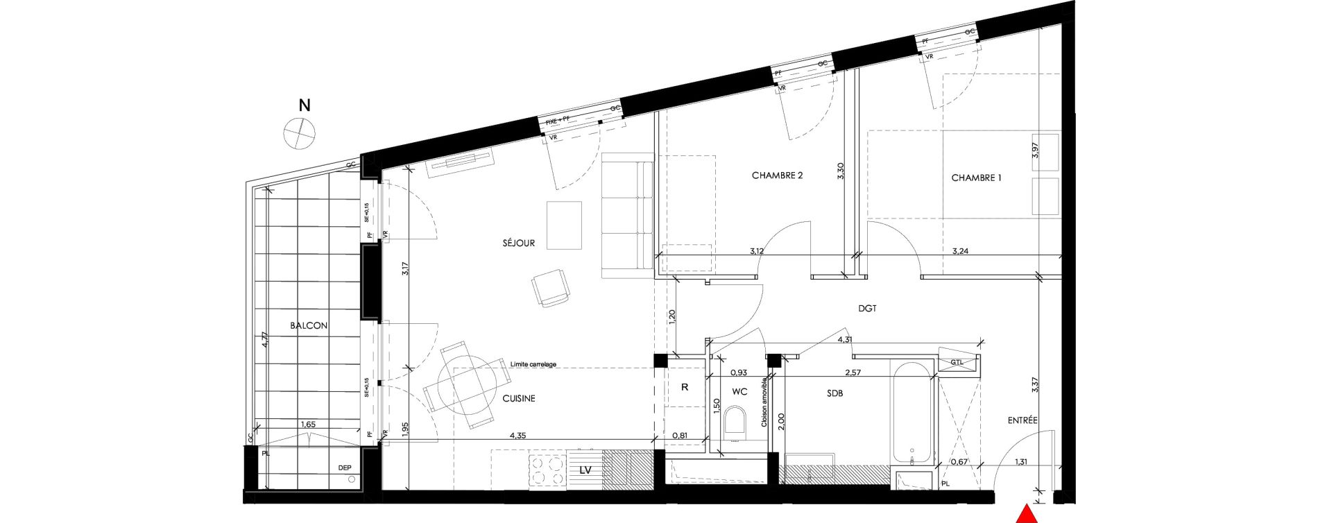 Appartement T3 de 64,46 m2 &agrave; Saint-Germain-En-Laye Pontel-schnapper