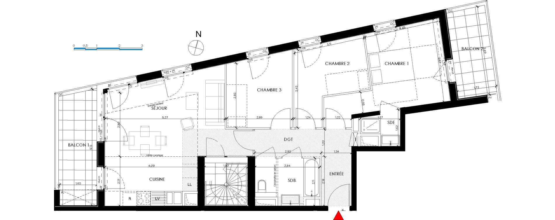 Appartement T4 de 74,33 m2 &agrave; Saint-Germain-En-Laye Pontel-schnapper