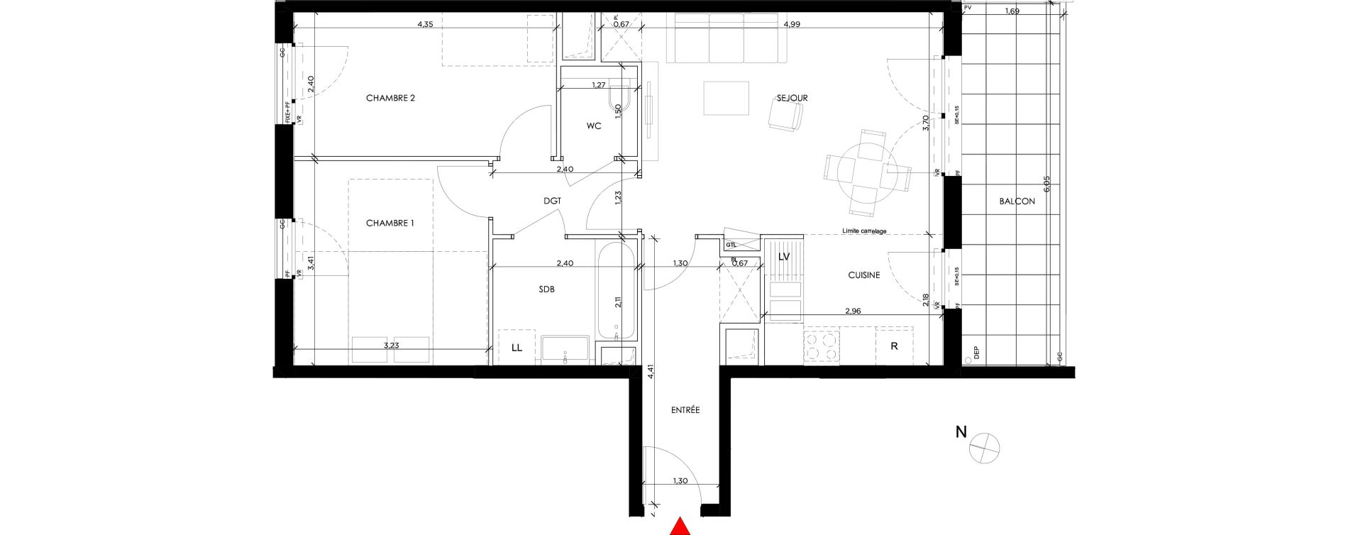 Appartement T3 de 62,98 m2 &agrave; Saint-Germain-En-Laye Pontel-schnapper