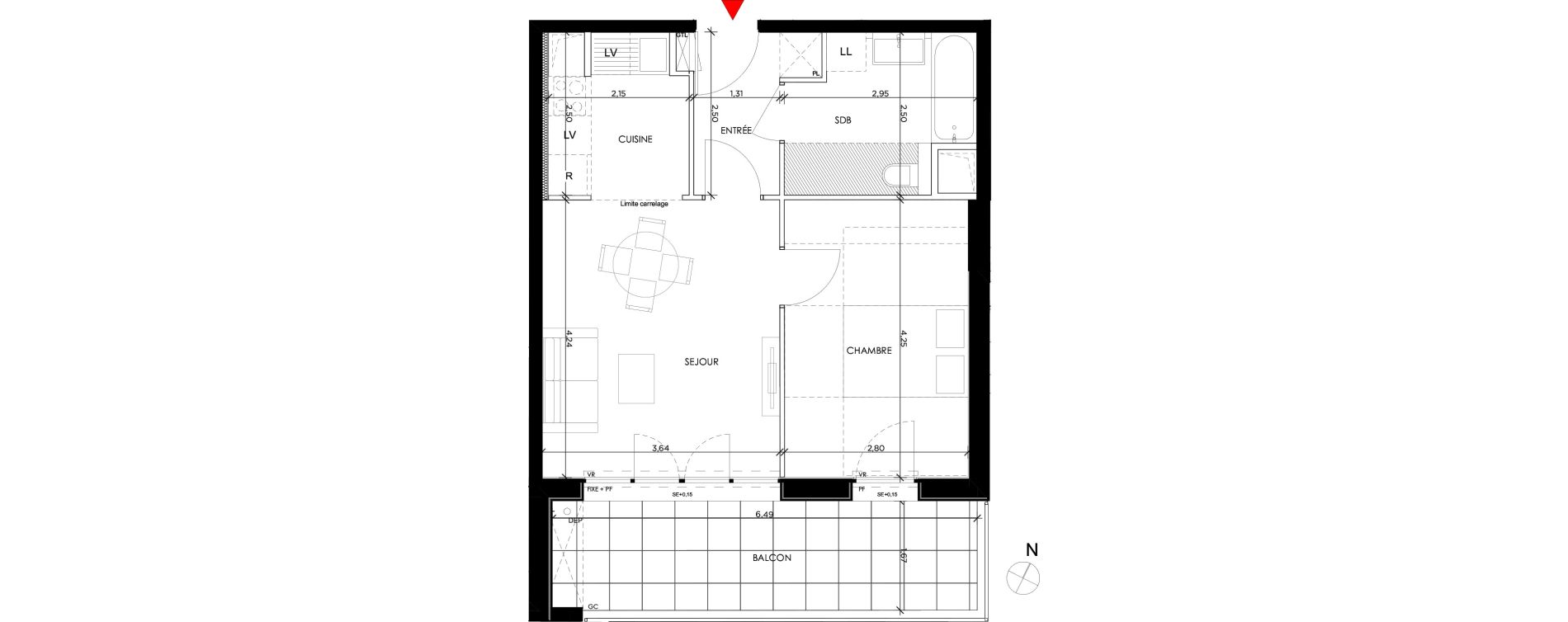 Appartement T2 de 41,94 m2 &agrave; Saint-Germain-En-Laye Pontel-schnapper