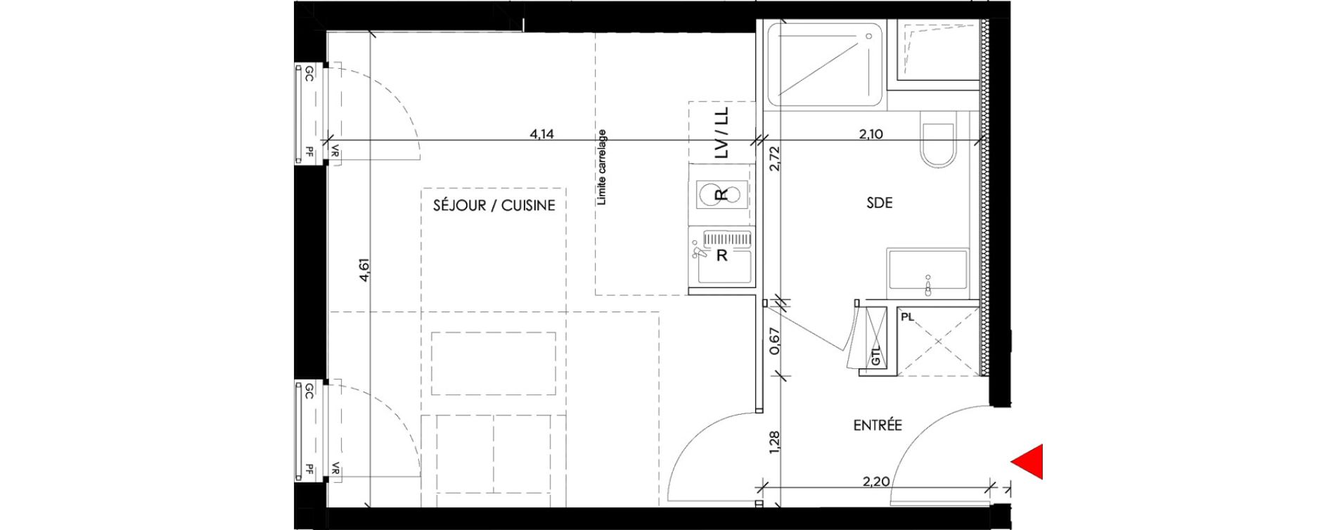 Appartement T1 de 28,08 m2 &agrave; Saint-Germain-En-Laye Pontel-schnapper