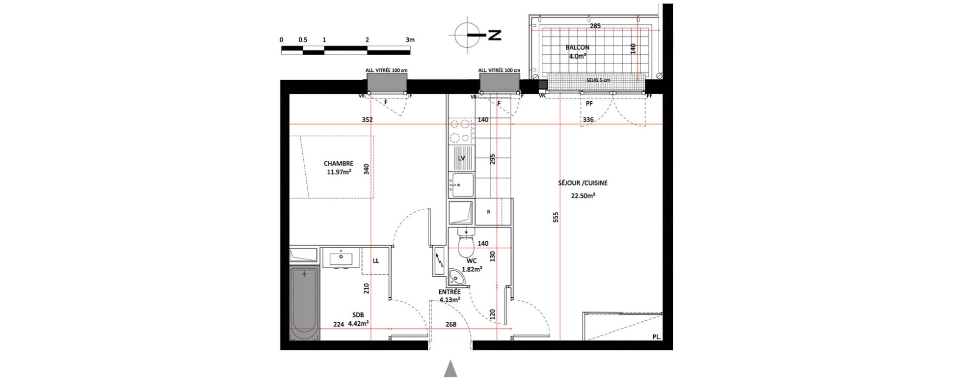 Appartement T2 de 44,80 m2 &agrave; Saint-Germain-En-Laye Lisi&egrave;re pereire