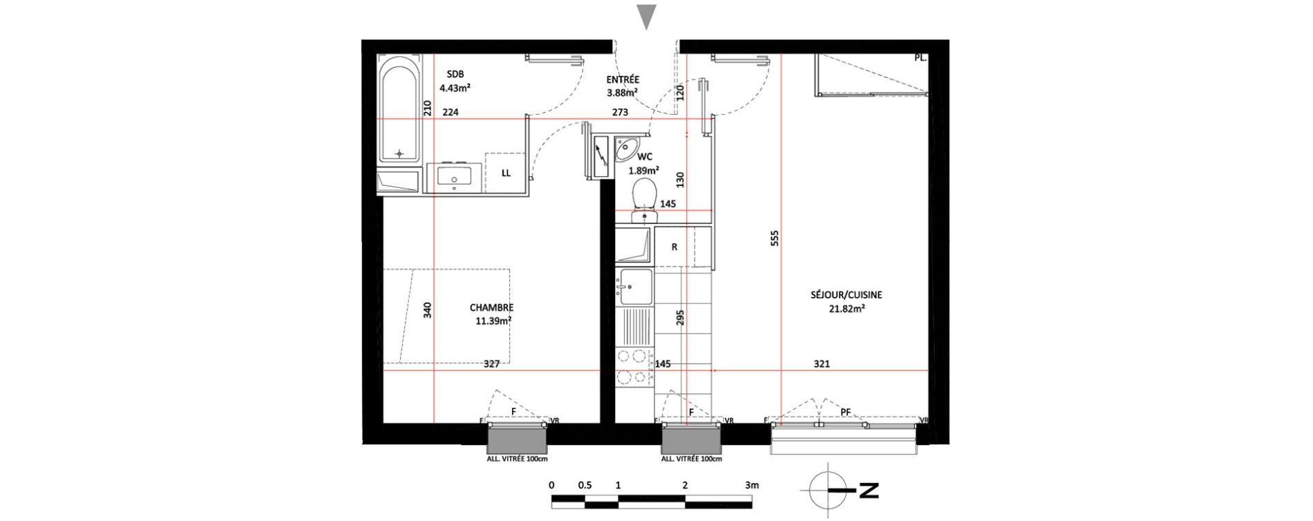 Appartement T2 de 43,40 m2 &agrave; Saint-Germain-En-Laye Lisi&egrave;re pereire