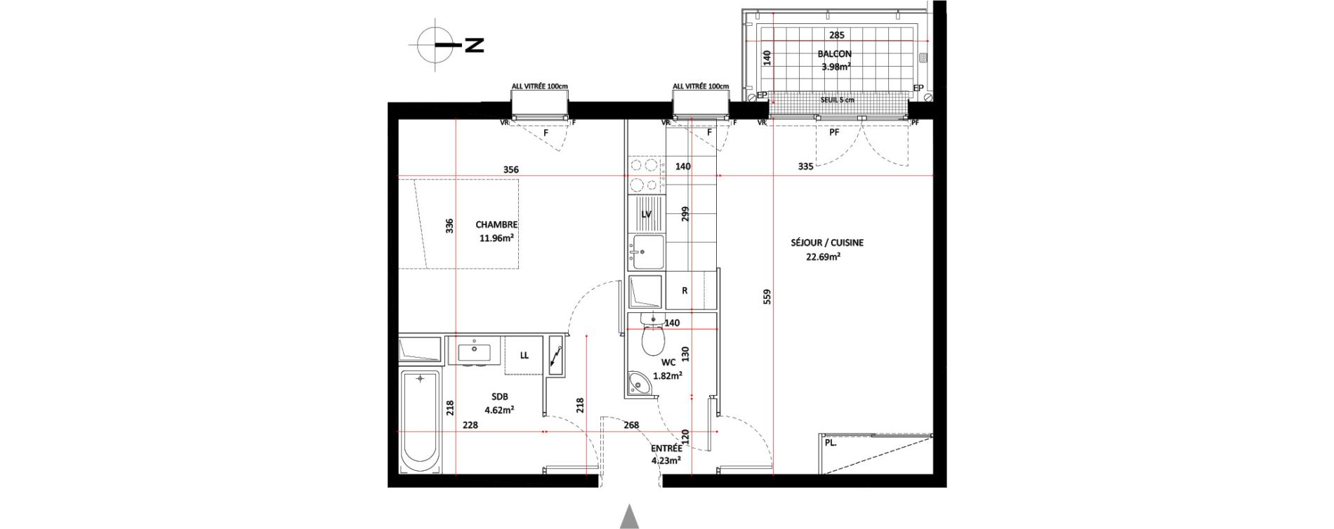 Appartement T2 de 45,30 m2 &agrave; Saint-Germain-En-Laye Lisi&egrave;re pereire
