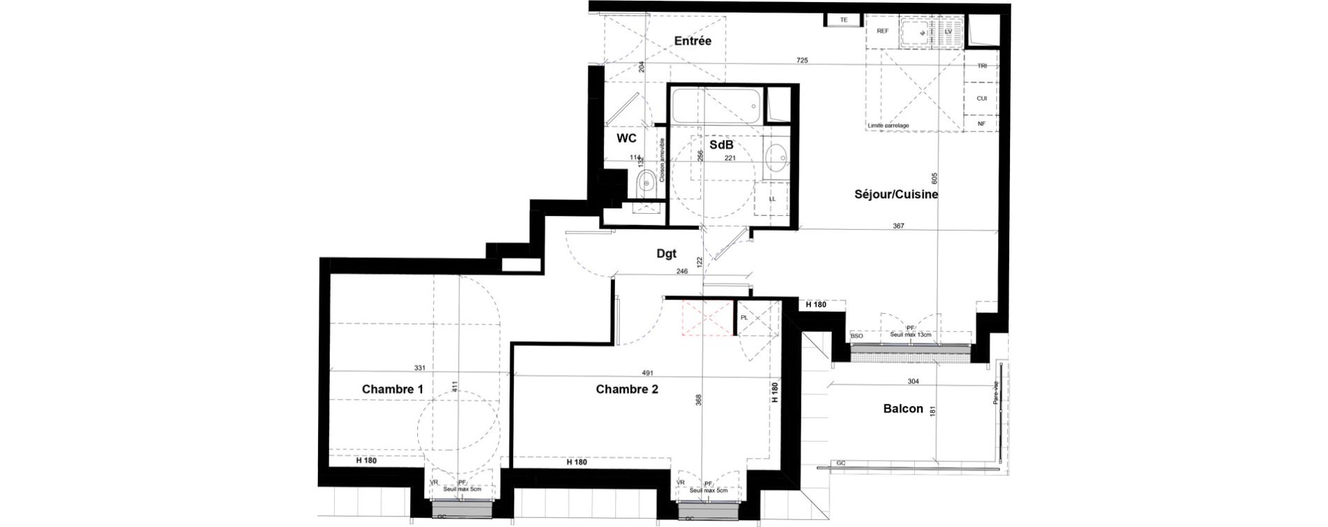 Appartement T3 de 67,58 m2 &agrave; Saint-Germain-En-Laye Centre