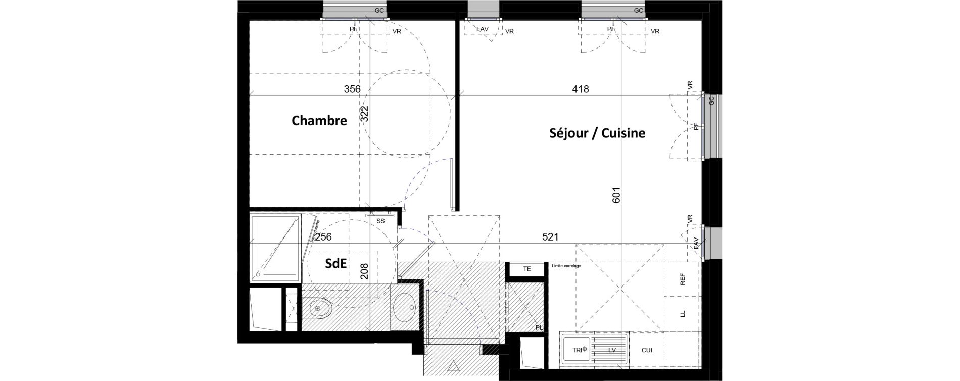 Appartement T2 de 42,19 m2 &agrave; Saint-Germain-En-Laye Centre