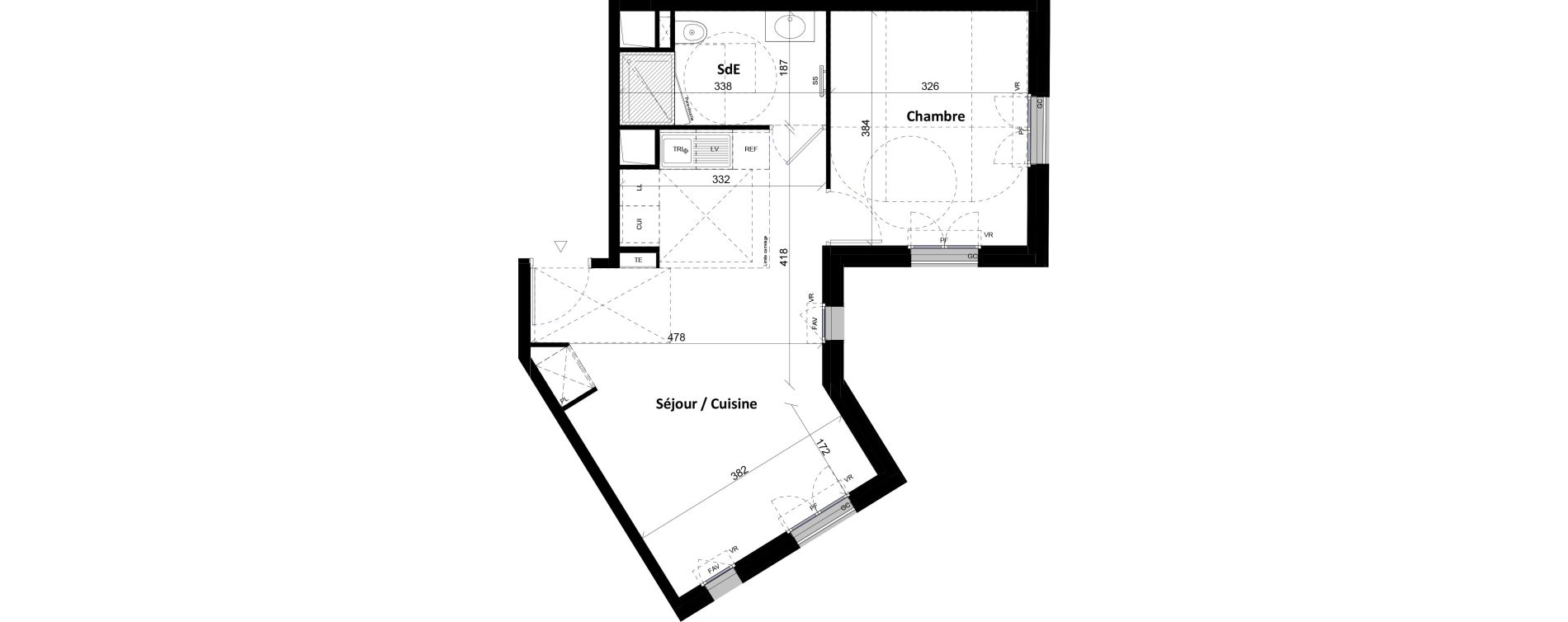 Appartement T2 de 45,24 m2 &agrave; Saint-Germain-En-Laye Centre