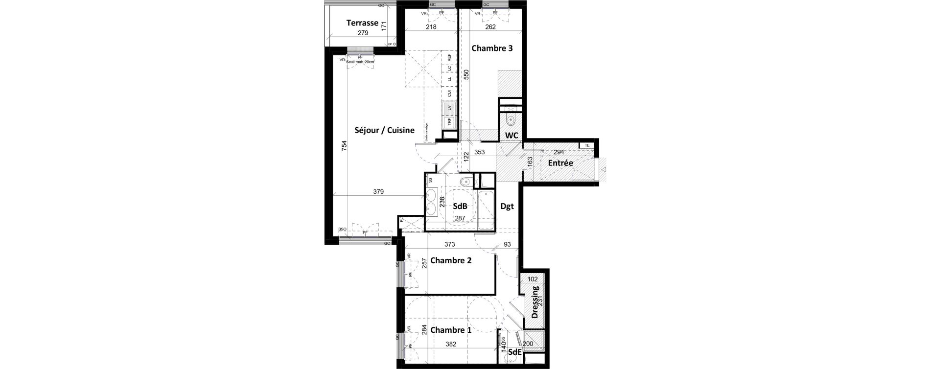 Appartement T4 de 97,58 m2 &agrave; Saint-Germain-En-Laye Centre