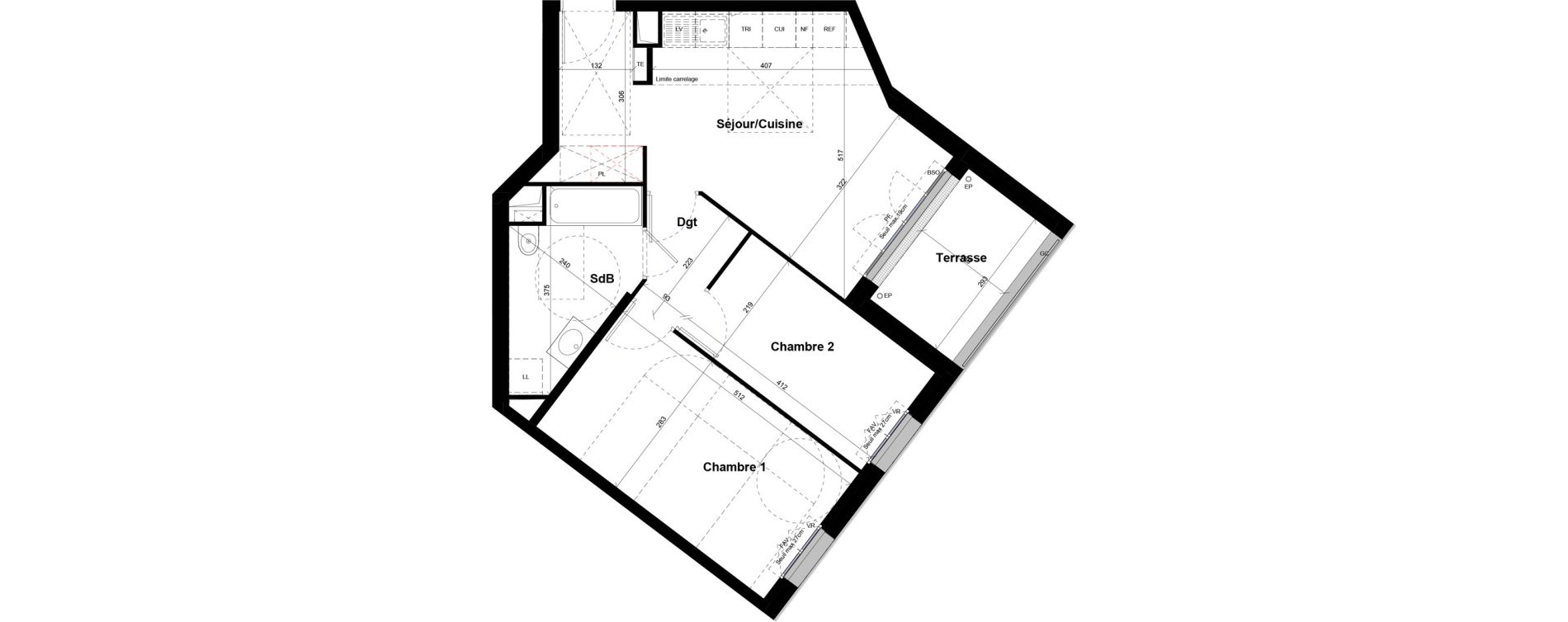 Appartement T3 de 55,83 m2 &agrave; Saint-Germain-En-Laye Centre