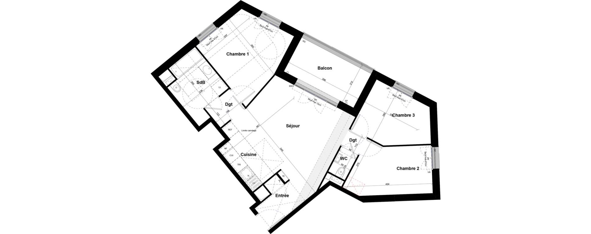 Appartement T4 de 70,65 m2 &agrave; Saint-Germain-En-Laye Centre