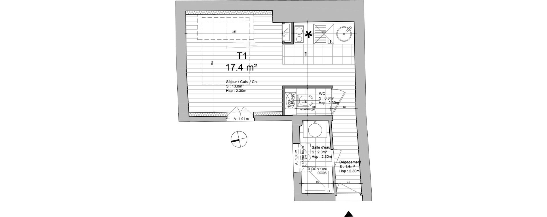 Appartement T1 de 17,40 m2 &agrave; Saint-Germain-En-Laye Coeur de ville