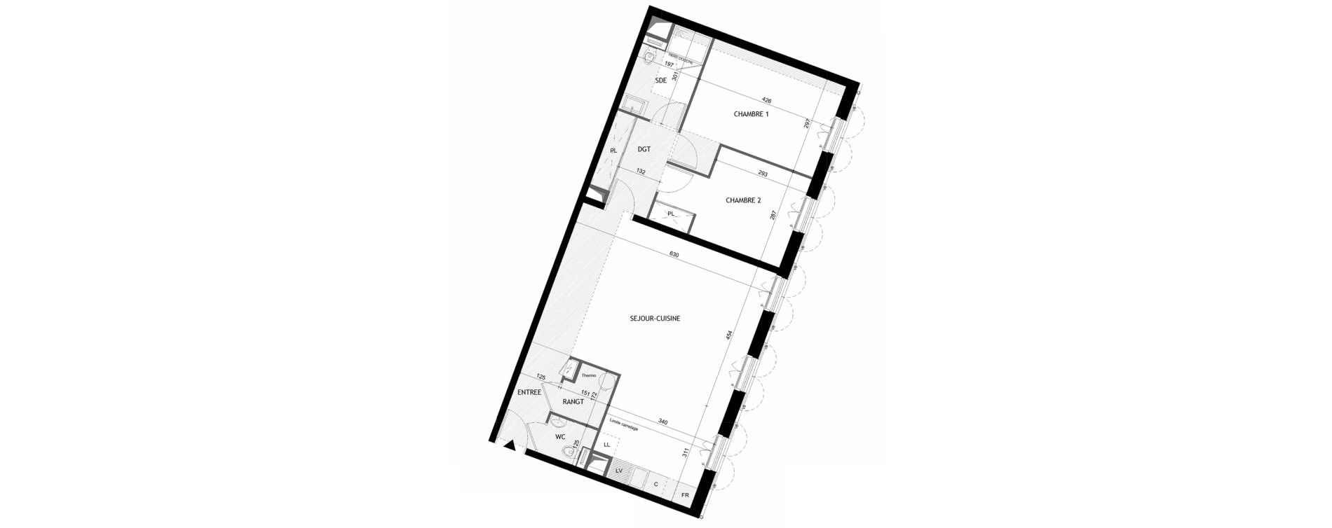 Appartement T3 de 82,81 m2 &agrave; Saint-Germain-En-Laye Coeur de ville