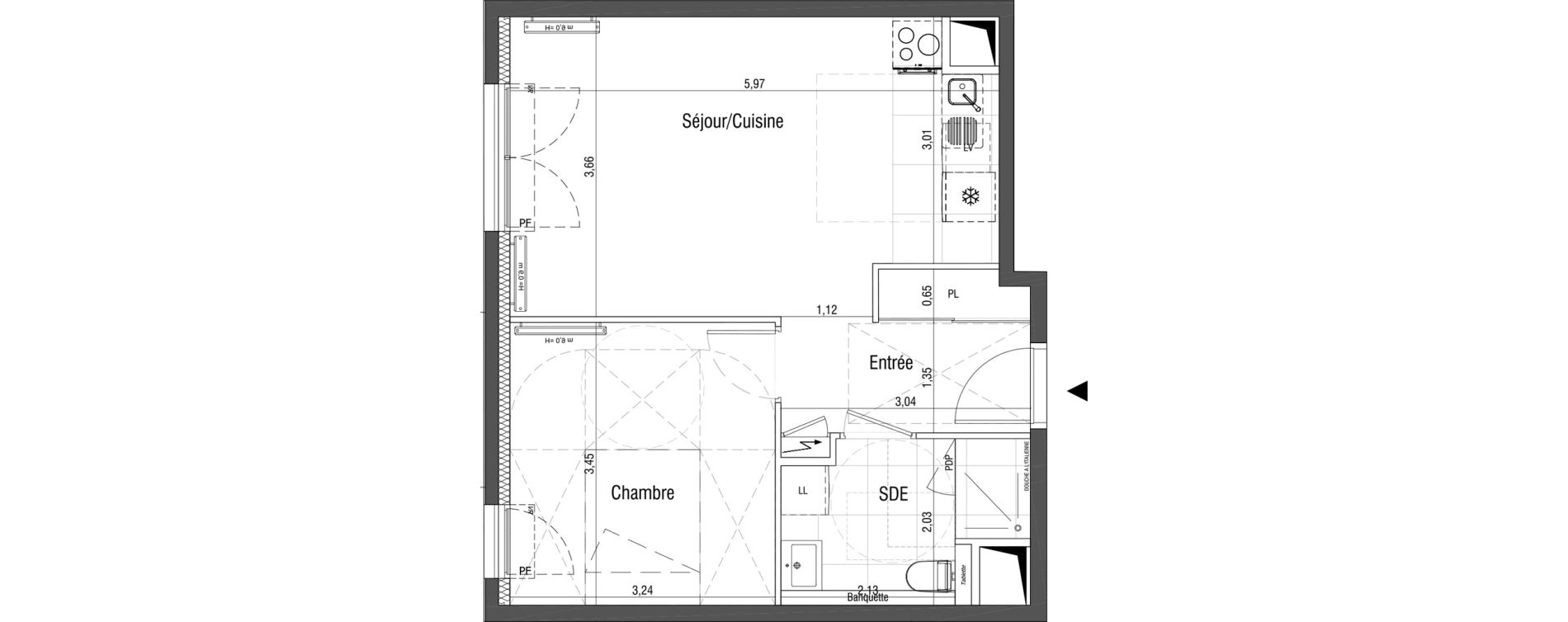 Appartement T2 de 42,10 m2 &agrave; Saint-Germain-En-Laye Centre