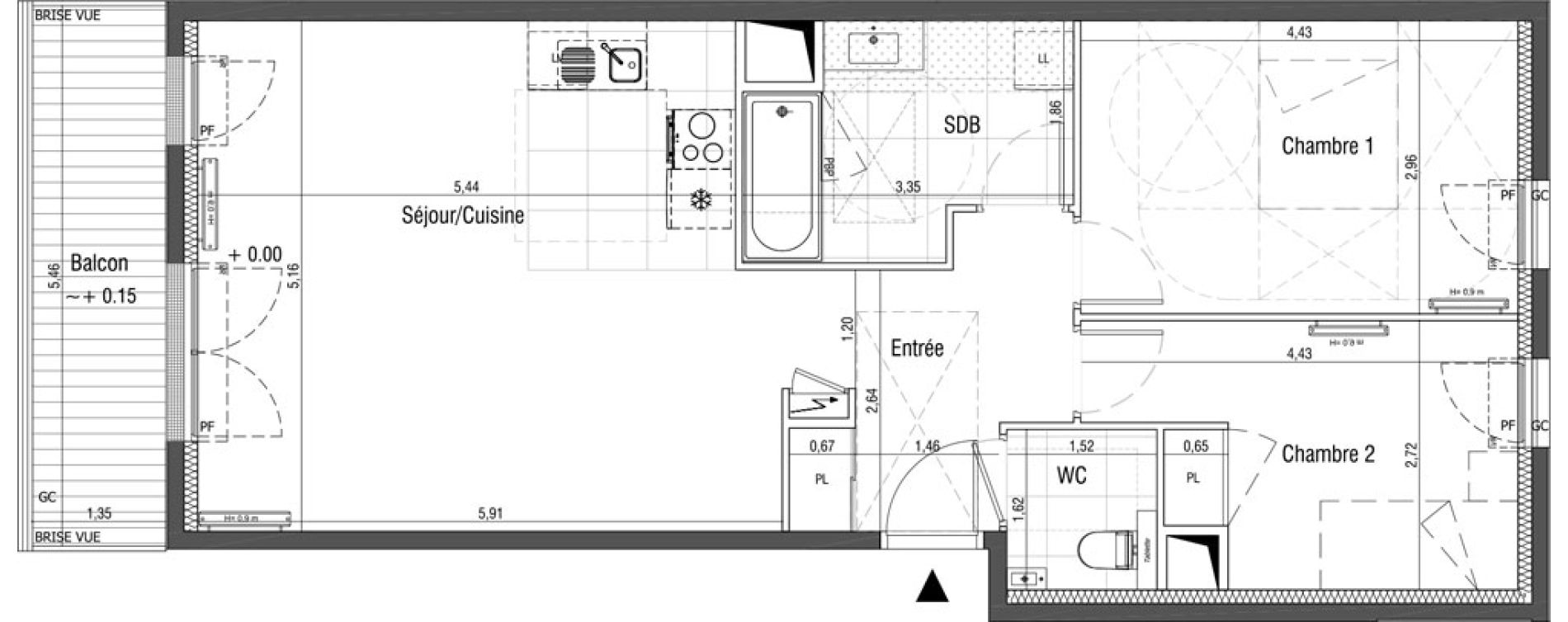 Appartement T3 de 69,20 m2 &agrave; Saint-Germain-En-Laye Centre