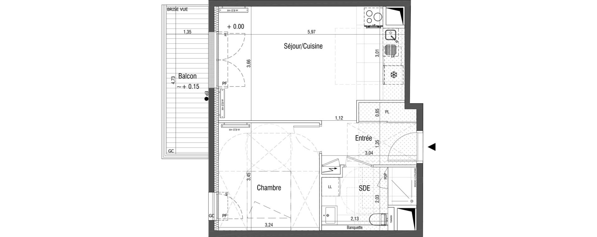 Appartement T2 de 42,10 m2 &agrave; Saint-Germain-En-Laye Centre