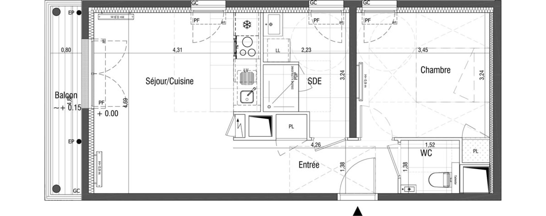 Appartement T2 de 45,00 m2 &agrave; Saint-Germain-En-Laye Centre