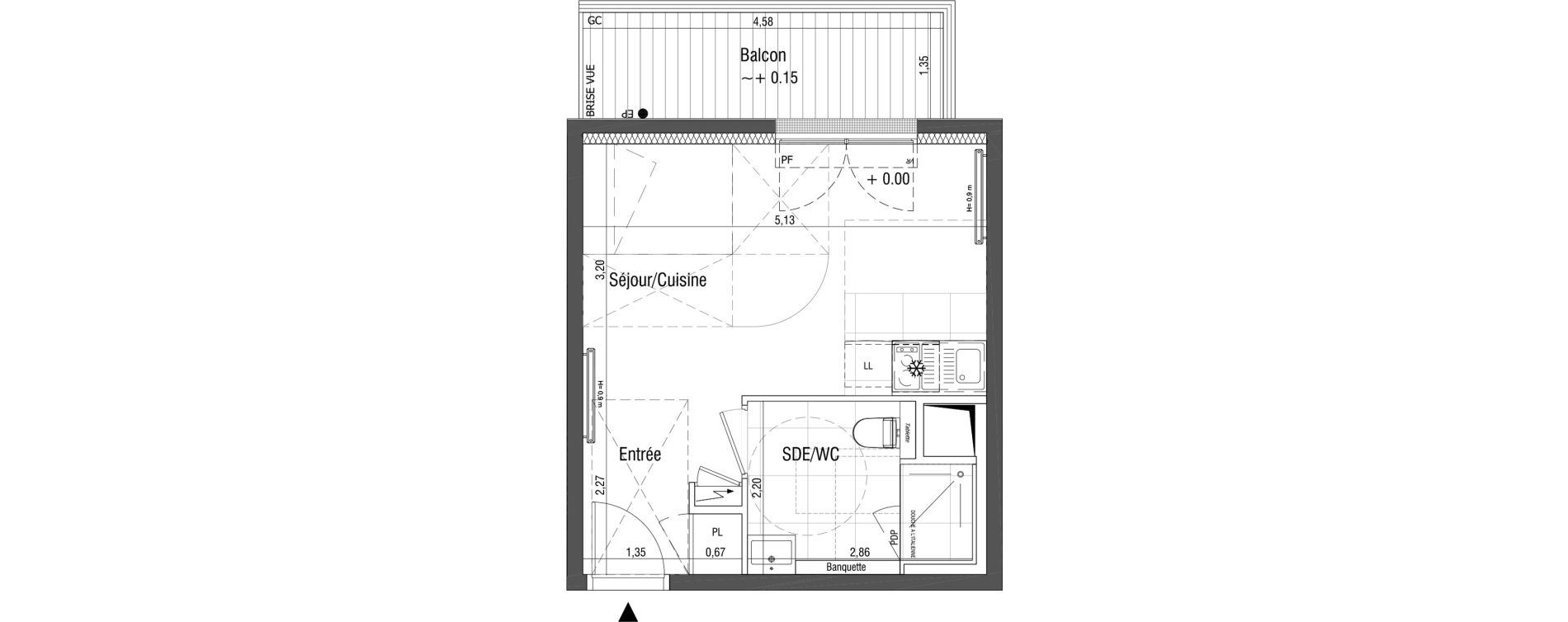 Appartement T1 de 26,10 m2 &agrave; Saint-Germain-En-Laye Centre