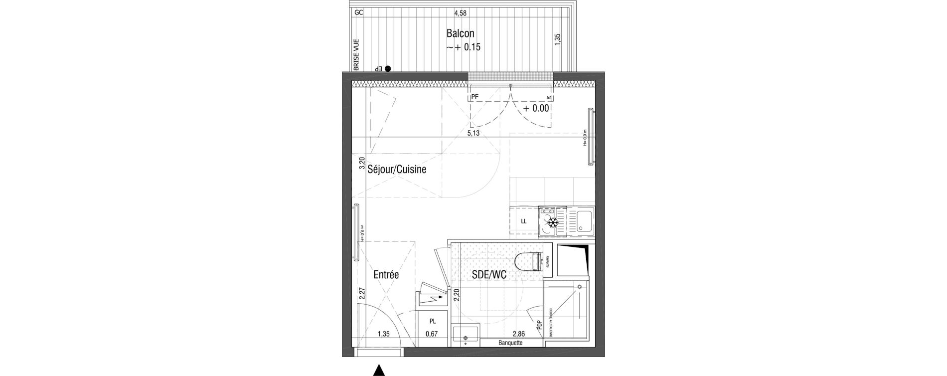 Appartement T1 de 26,10 m2 &agrave; Saint-Germain-En-Laye Centre