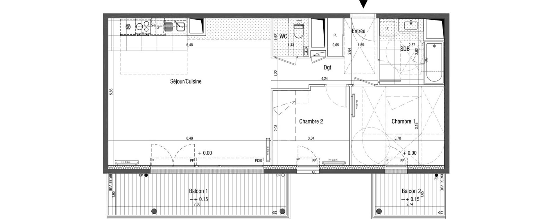 Appartement T3 de 74,20 m2 &agrave; Saint-Germain-En-Laye Centre