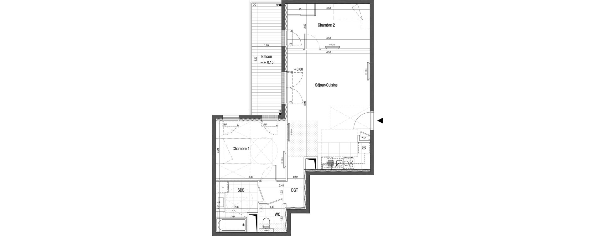 Appartement T3 de 65,50 m2 &agrave; Saint-Germain-En-Laye Centre