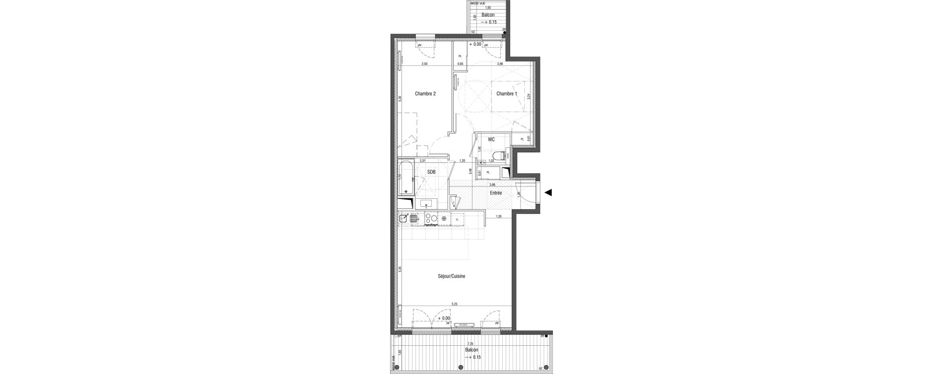 Appartement T3 de 70,90 m2 &agrave; Saint-Germain-En-Laye Centre