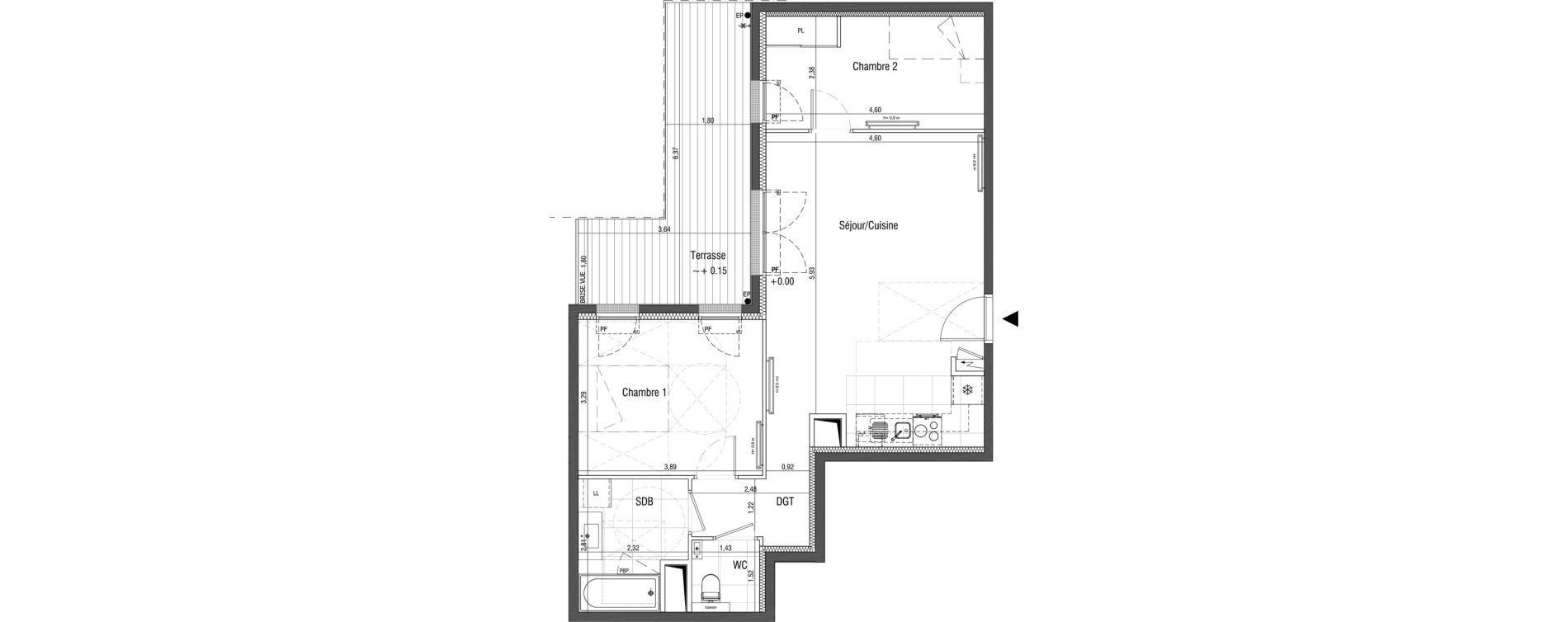 Appartement T3 de 65,10 m2 &agrave; Saint-Germain-En-Laye Centre