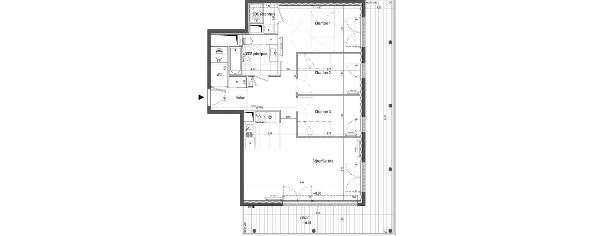 Appartement T4 de 85,30 m2 &agrave; Saint-Germain-En-Laye Centre