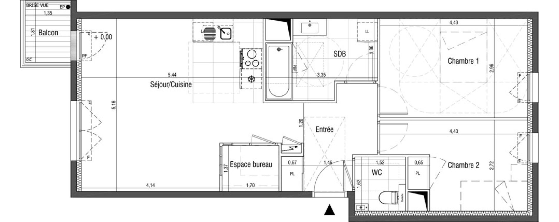 Appartement T3 de 68,90 m2 &agrave; Saint-Germain-En-Laye Centre