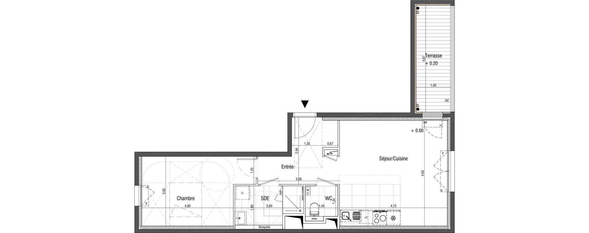 Appartement T2 de 49,80 m2 &agrave; Saint-Germain-En-Laye Centre