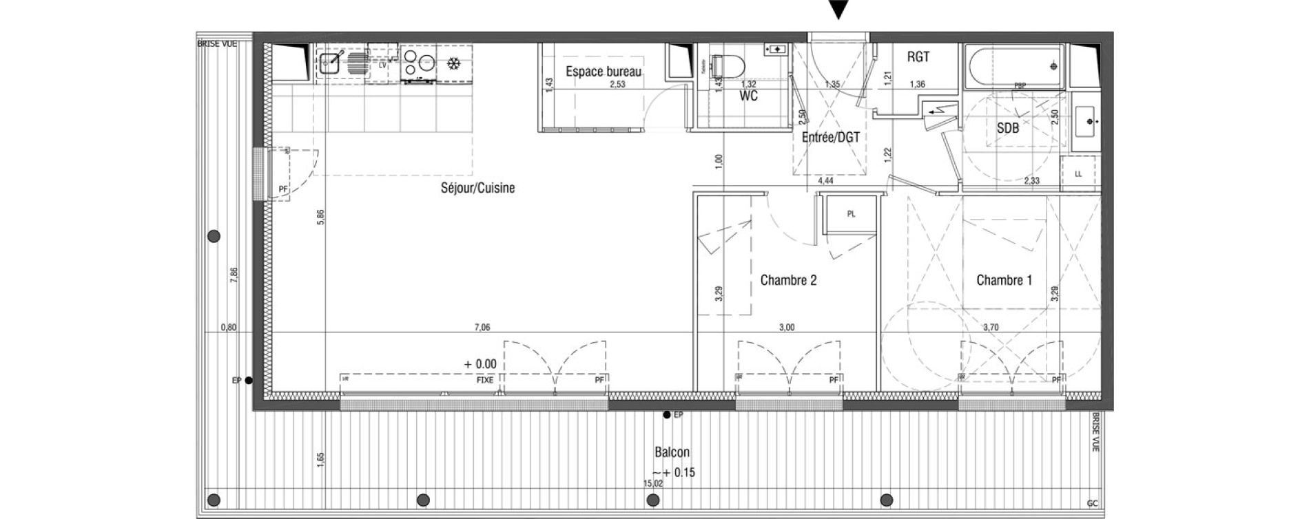 Appartement T3 de 77,80 m2 &agrave; Saint-Germain-En-Laye Centre