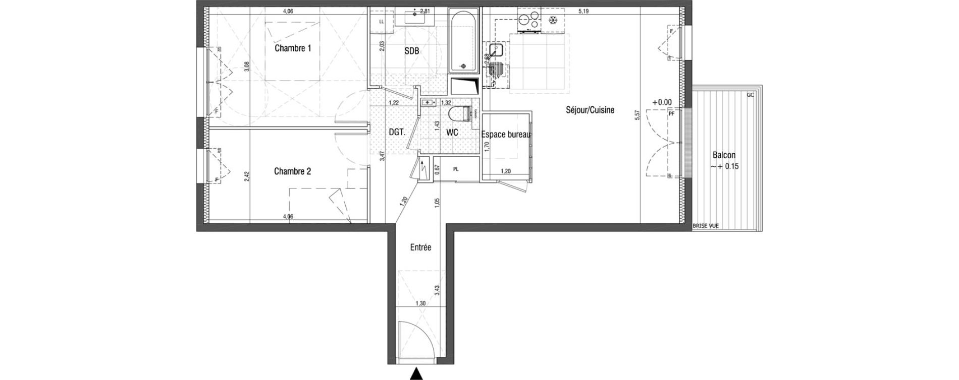 Appartement T3 de 68,90 m2 &agrave; Saint-Germain-En-Laye Centre