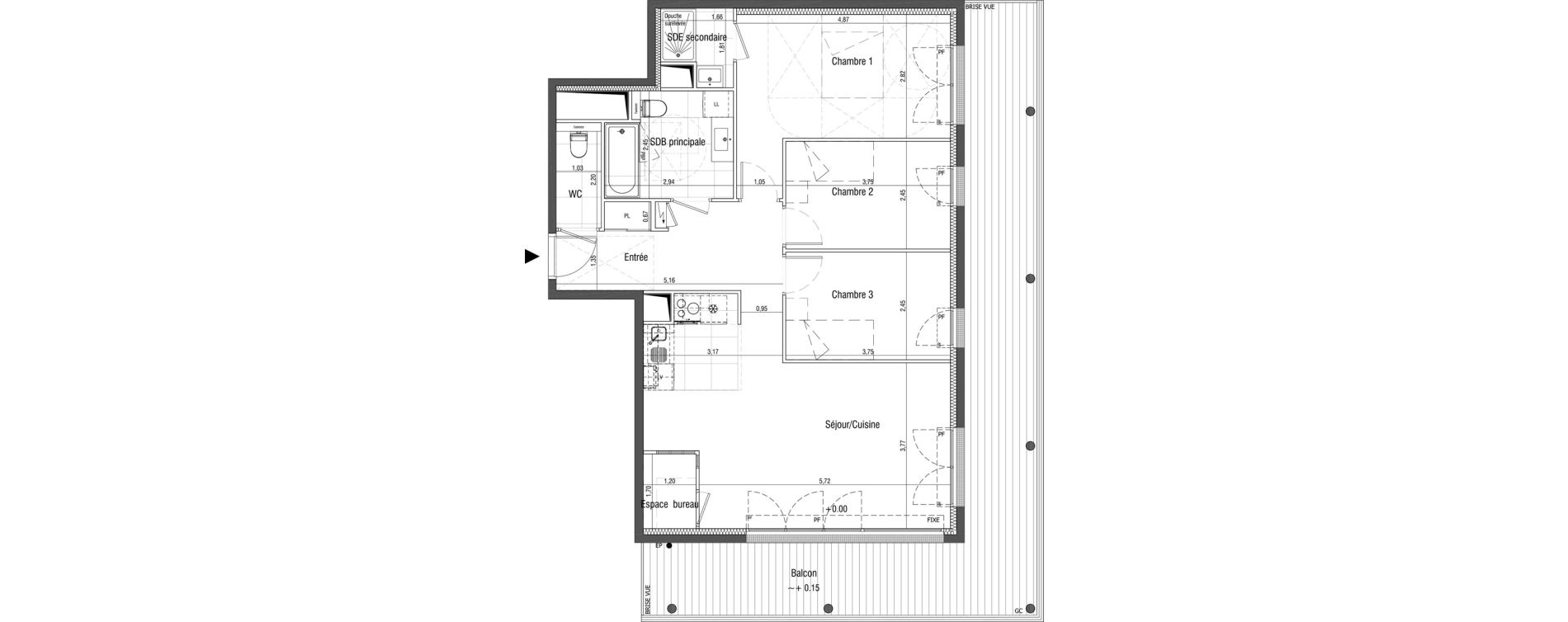 Appartement T4 de 85,10 m2 &agrave; Saint-Germain-En-Laye Centre