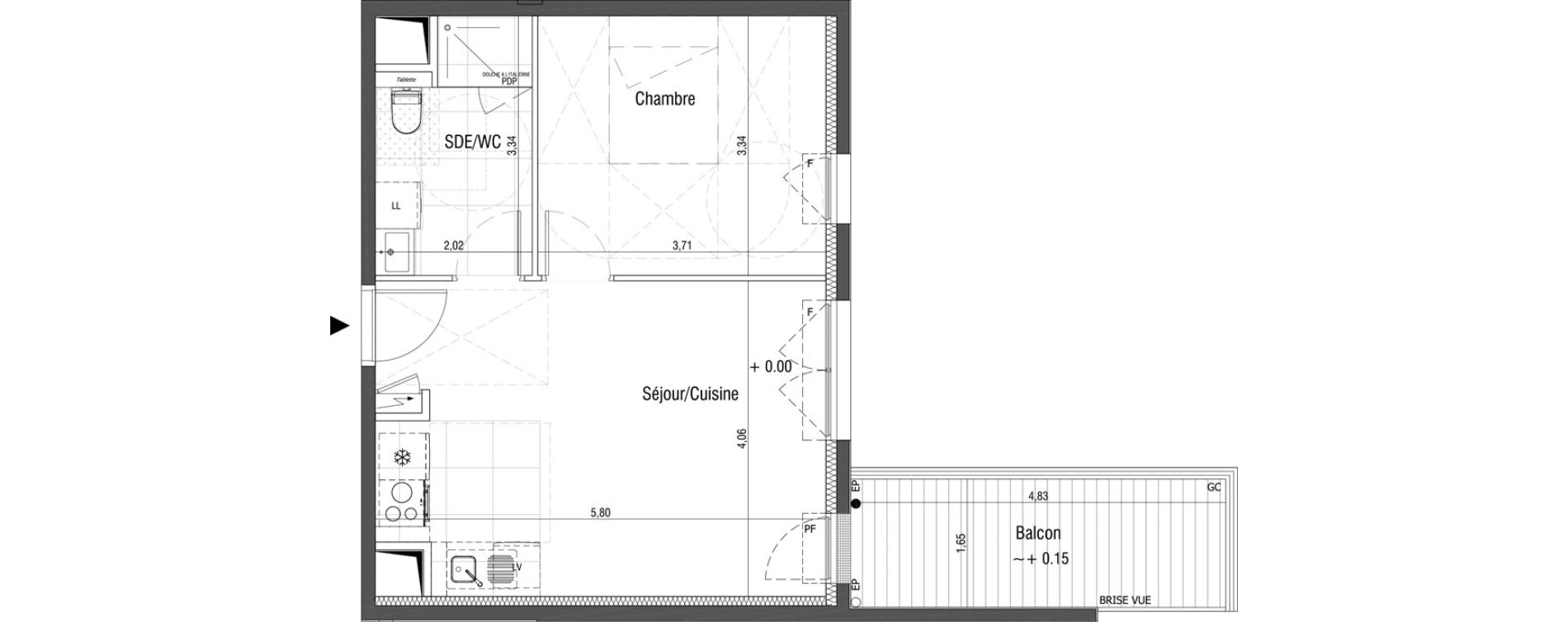 Appartement T2 de 41,20 m2 &agrave; Saint-Germain-En-Laye Centre