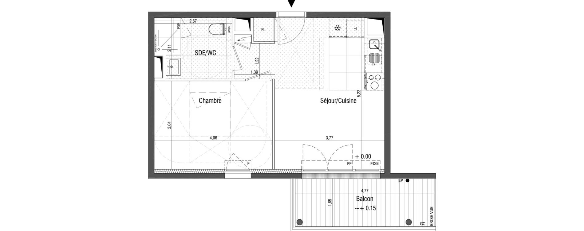 Appartement T2 de 38,90 m2 &agrave; Saint-Germain-En-Laye Centre