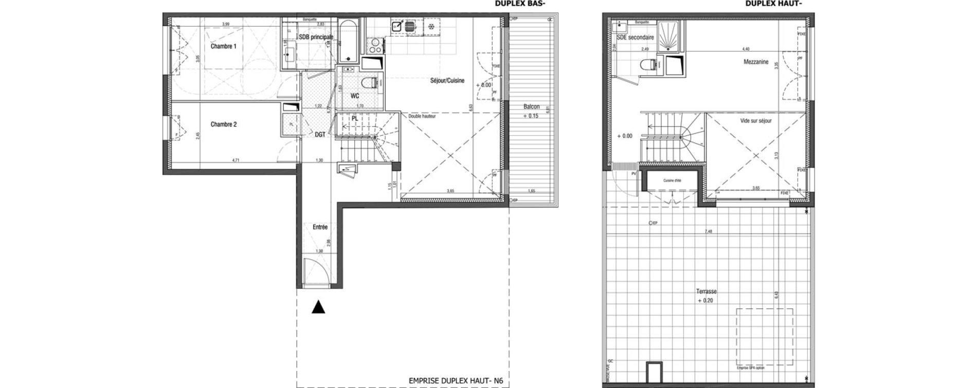 Duplex T4 de 97,70 m2 &agrave; Saint-Germain-En-Laye Centre