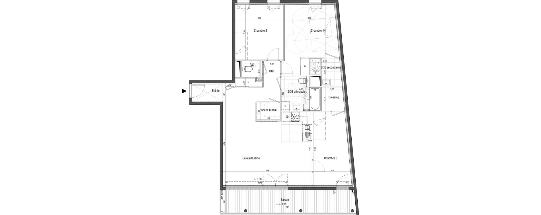 Appartement T4 de 106,60 m2 &agrave; Saint-Germain-En-Laye Centre