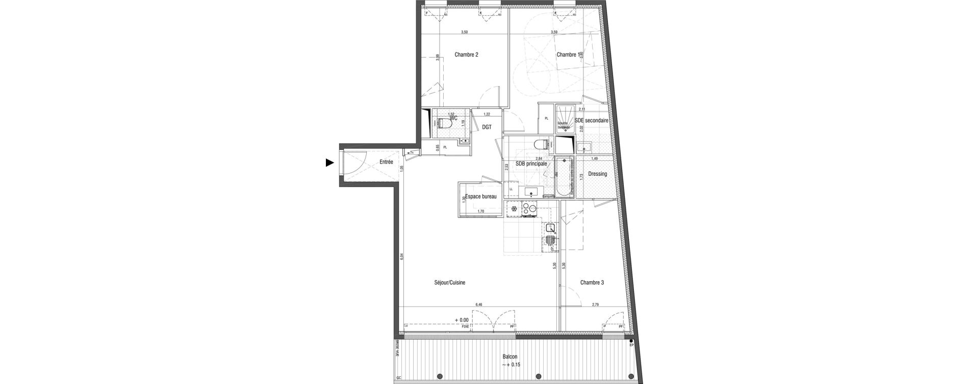 Appartement T4 de 106,60 m2 &agrave; Saint-Germain-En-Laye Centre