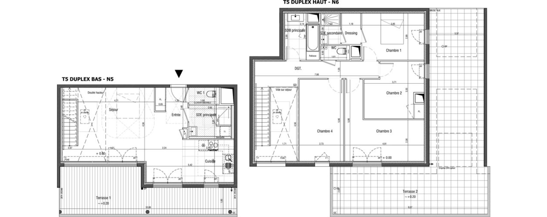 Duplex T5 de 123,60 m2 &agrave; Saint-Germain-En-Laye Centre