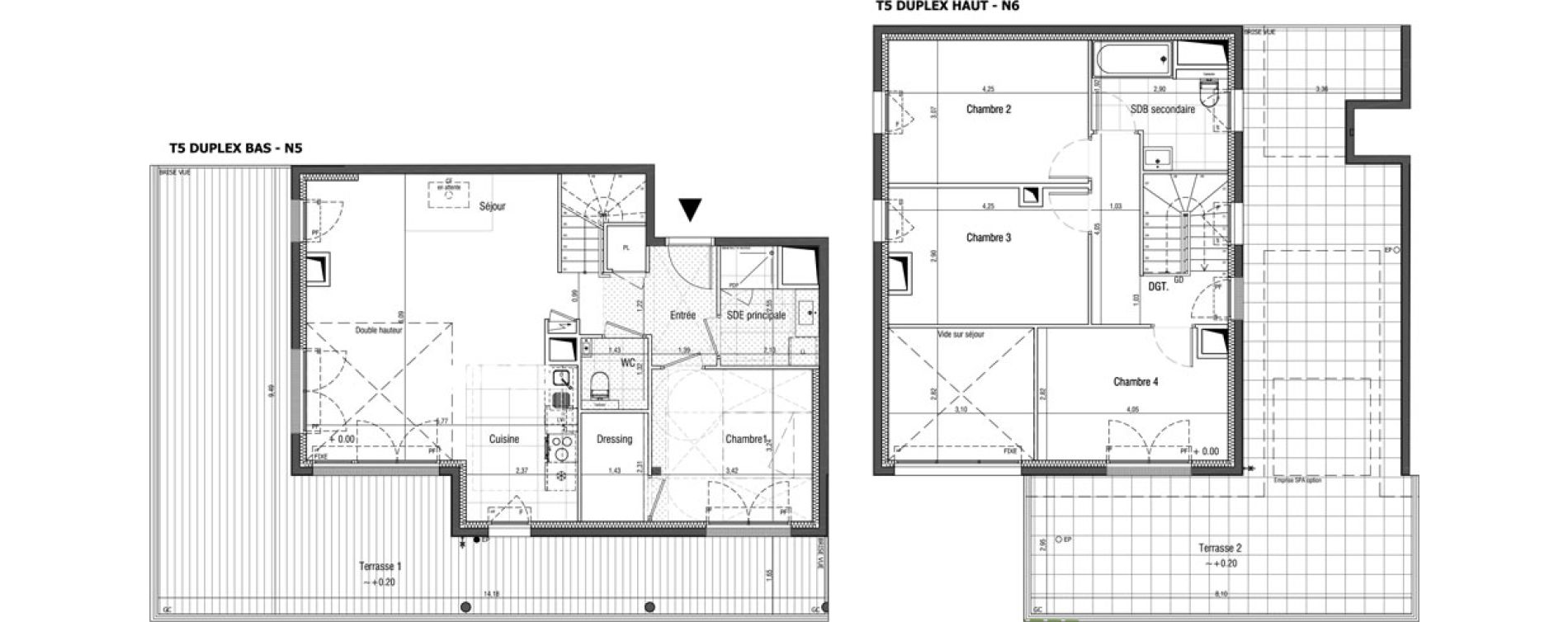 Duplex T5 de 111,30 m2 &agrave; Saint-Germain-En-Laye Centre