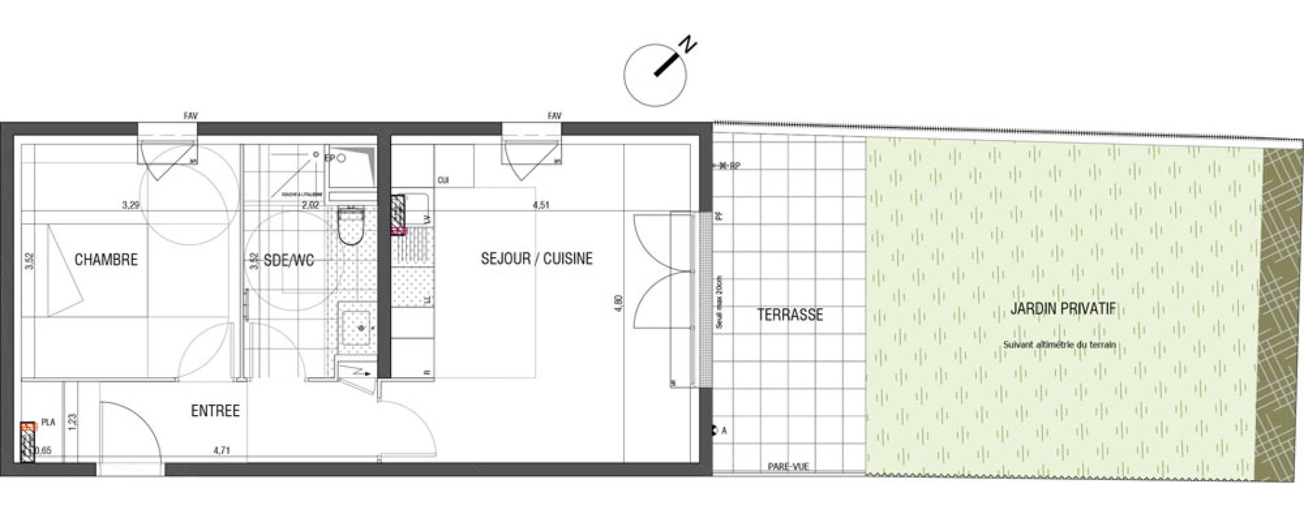 Appartement T2 de 46,10 m2 &agrave; Saint-Germain-En-Laye Centre