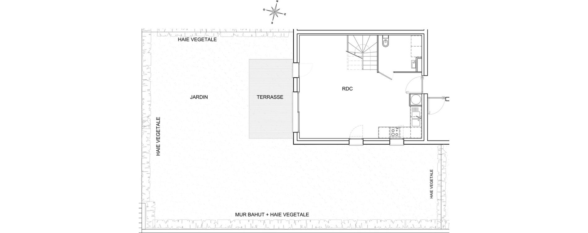 Duplex T4 de 78,00 m2 &agrave; Saint-Hilarion Centre