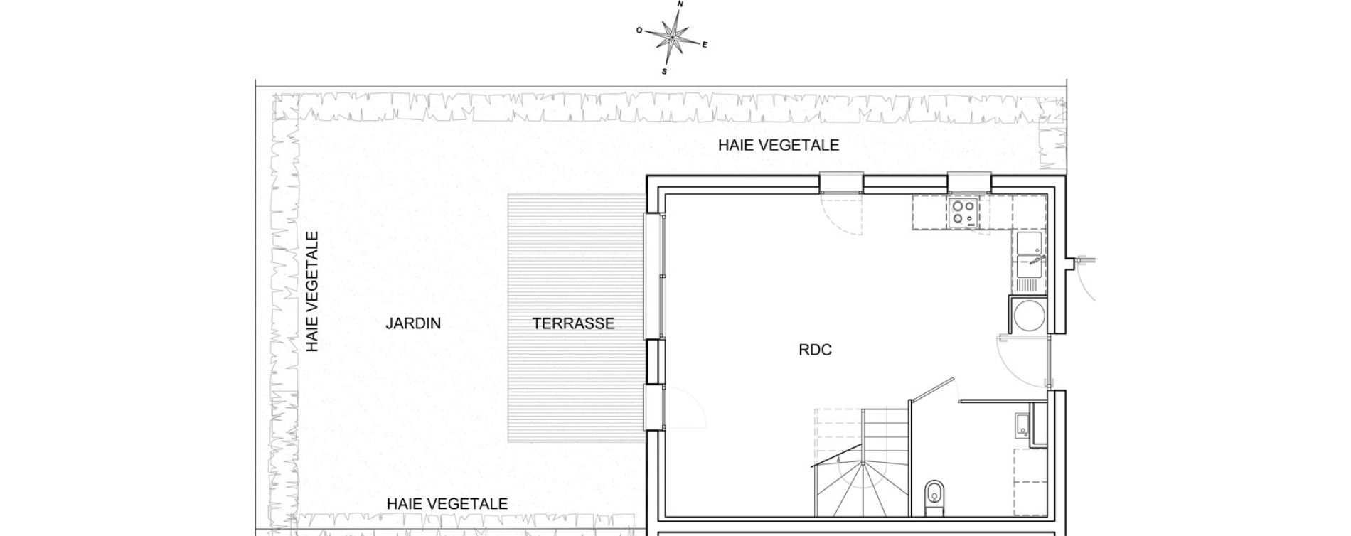 Duplex T4 de 78,00 m2 &agrave; Saint-Hilarion Centre