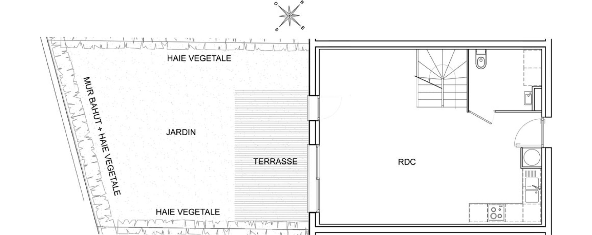 Duplex T4 de 77,30 m2 &agrave; Saint-Hilarion Centre