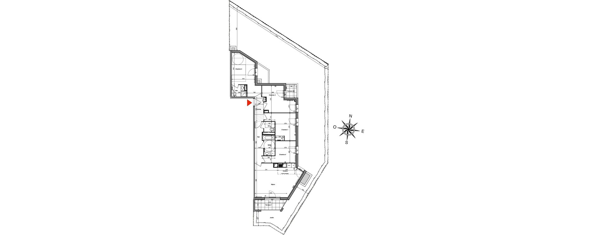 Appartement T5 de 95,90 m2 &agrave; Saint-R&eacute;my-L&egrave;s-Chevreuse Centre